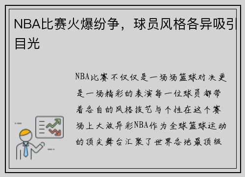 NBA比赛火爆纷争，球员风格各异吸引目光